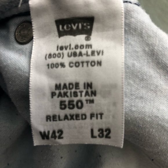 Mens 550 Relaxed Fit Levis Strauss Straight Med Blue Stonewash Denim Jea… - Picture 10 of 10
